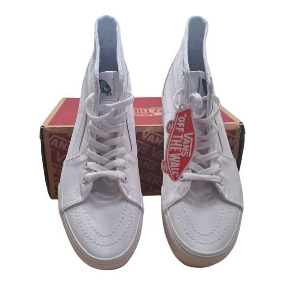 NWT Vans Sk8-Hi Tapered Stackform Shoes- White -Size: Men 8.5/ Women 10 (26.5 cm - Picture 11 of 14